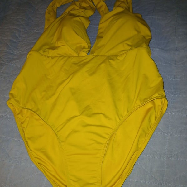 Lulus Yellow One-Piece Swimsuit Size L