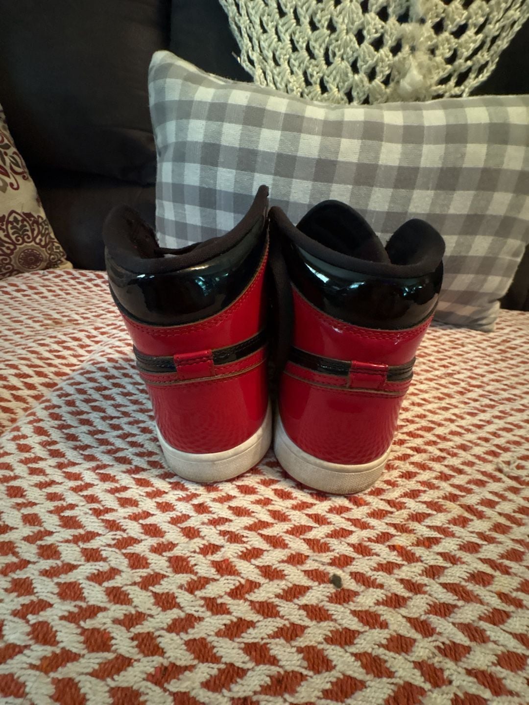 Nike Air Jordan 1 Retro High OG Patent Bred Sneakers 7