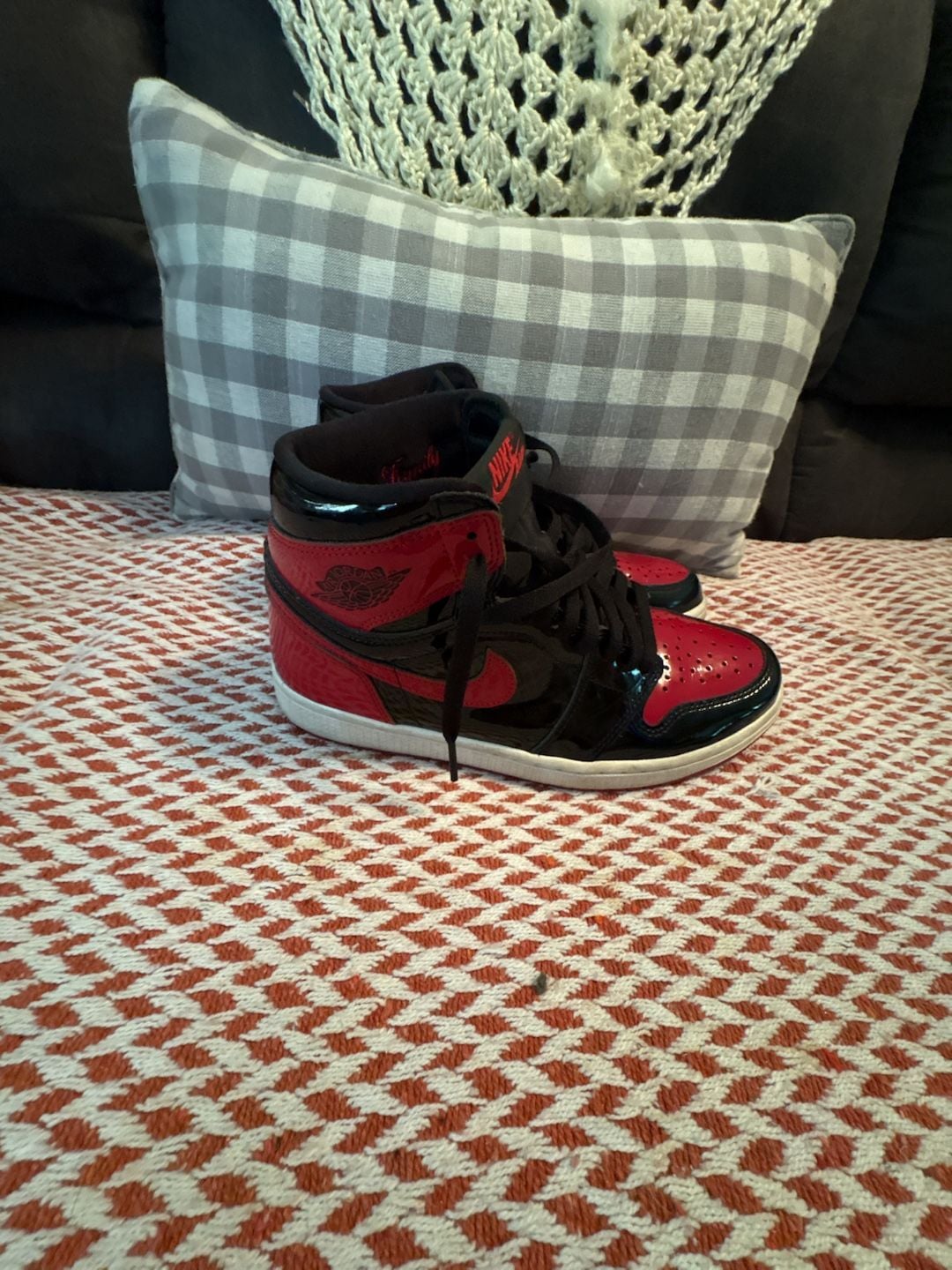 Nike Air Jordan 1 Retro High OG Patent Bred Sneakers 10
