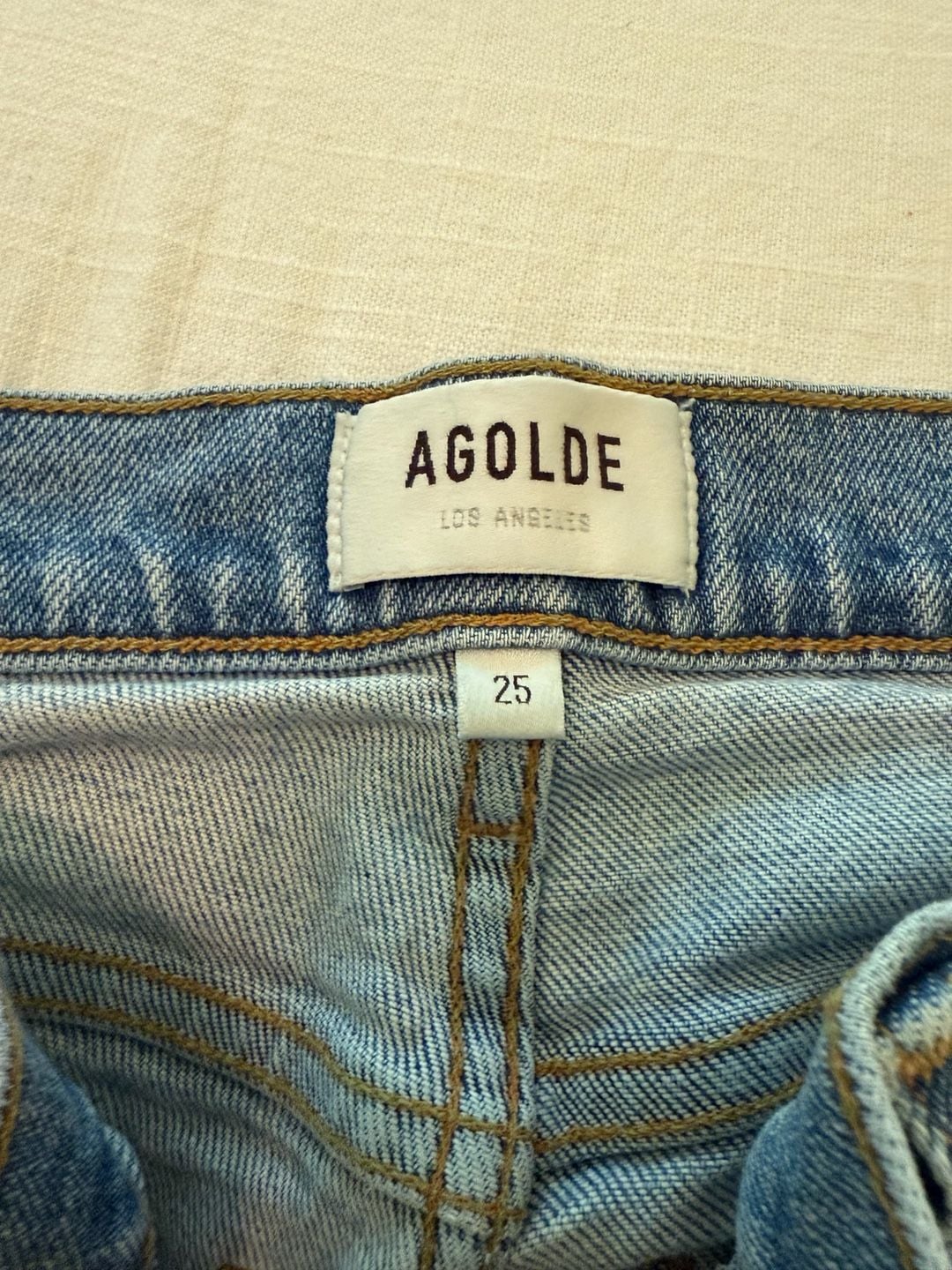 AGOLDE Distressed Raw Hem Skinny Jeans Size 25 3