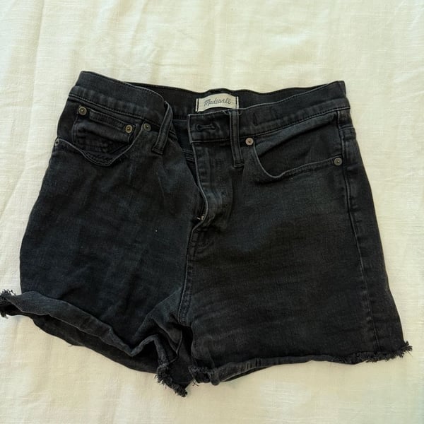 Madewell High-Rise Denim Shorts Black Size 27