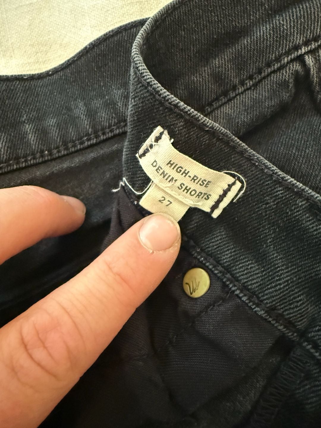 Madewell High-Rise Denim Shorts Black Size 27 4