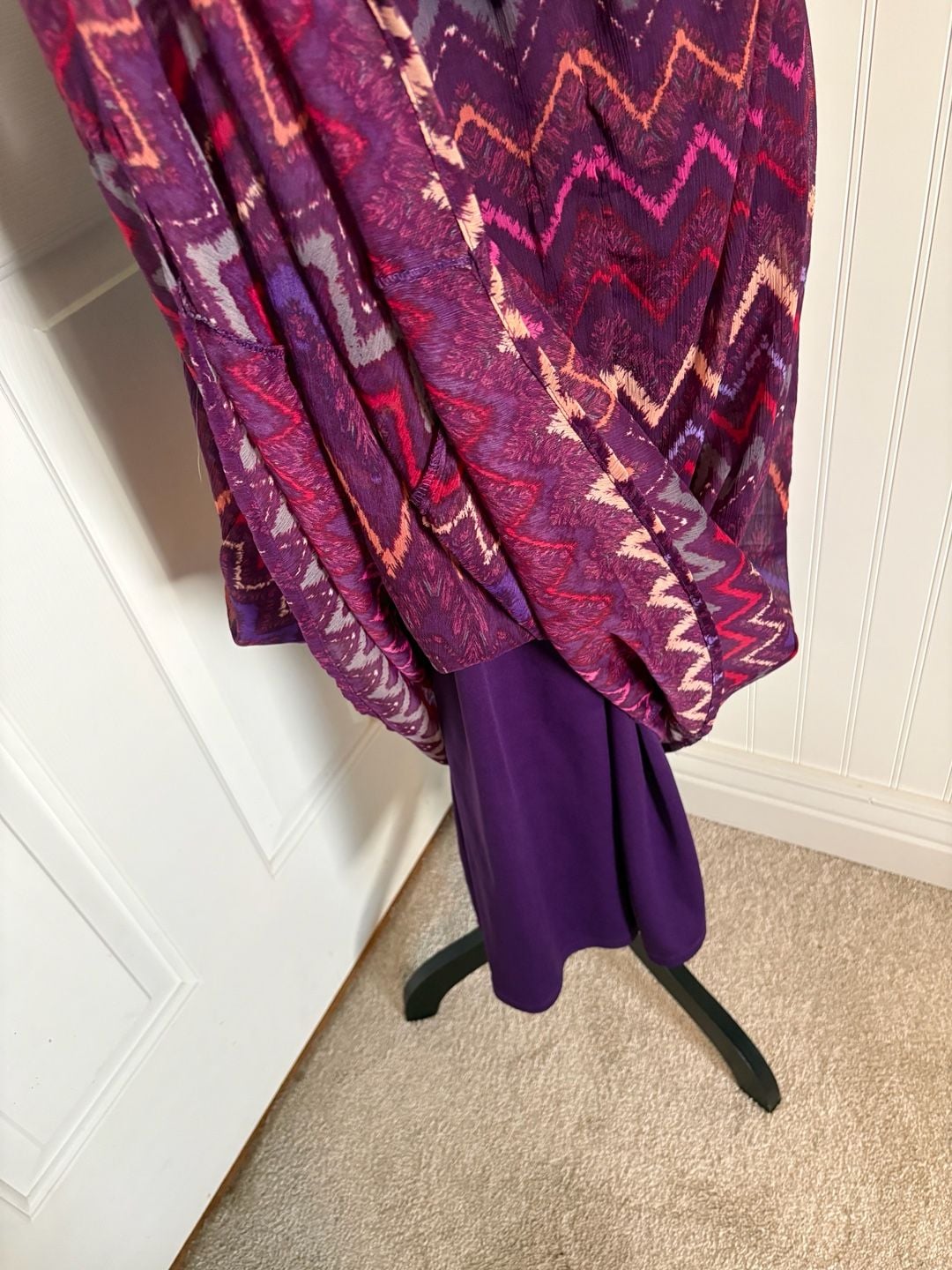 Faded Glory Tiered Maxi Dress Spaghetti Straps Size Large 7