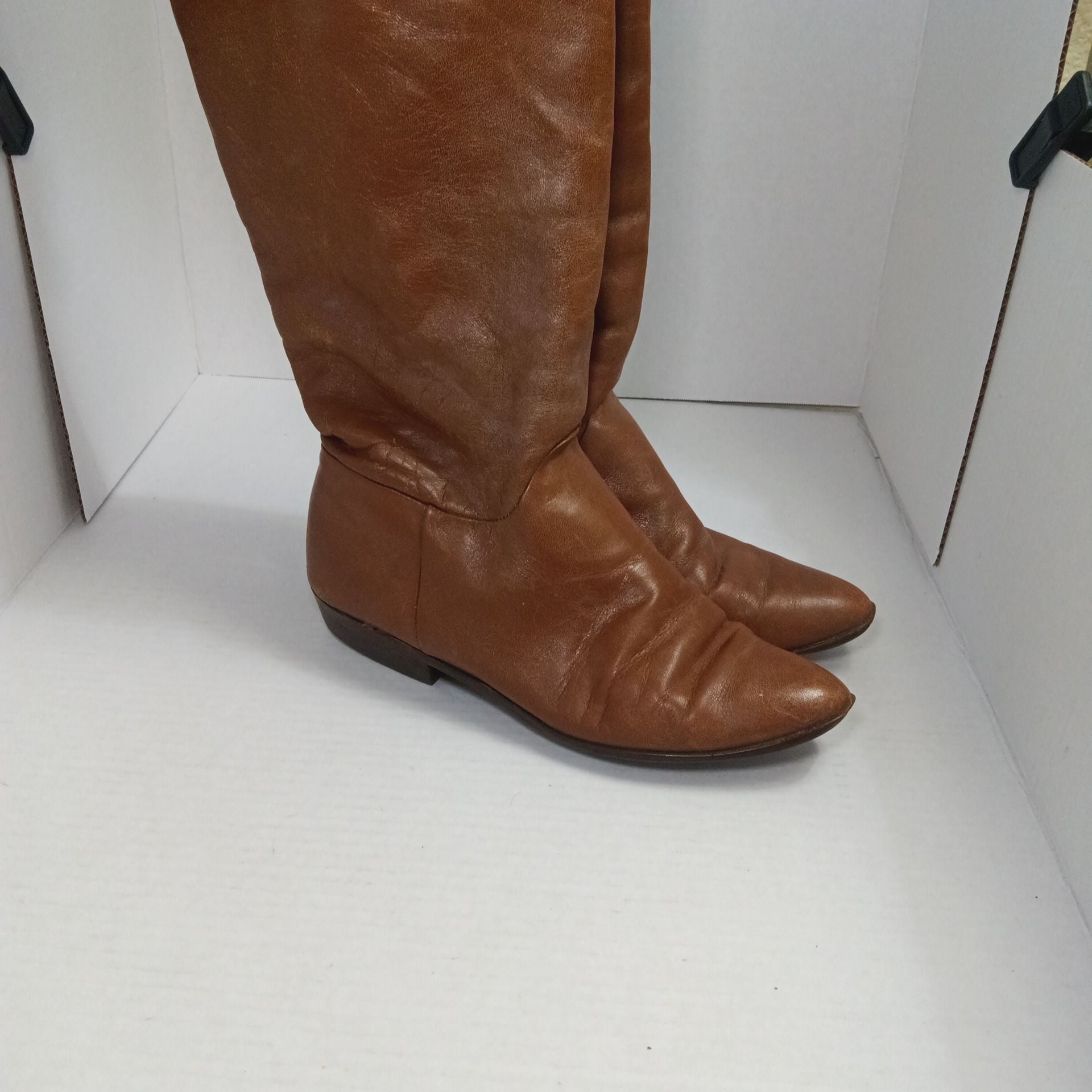 Nine West Women's Brown Leather Knee High Boots Size 8M 3