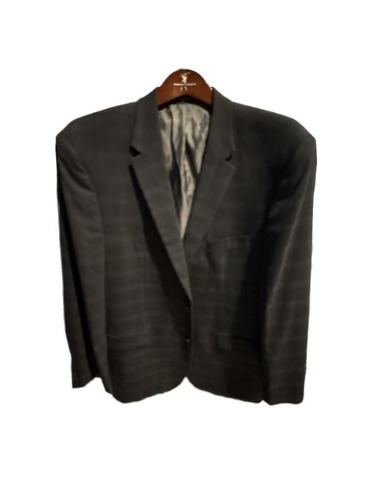 Awearness Kenneth Cole Men's Wool Blend Plaid Blazer Jacket 46 Long 1