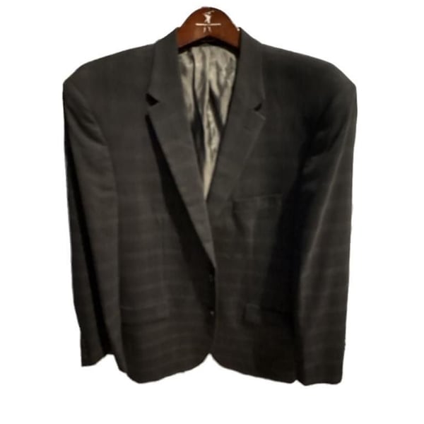 Awearness Kenneth Cole Men's Wool Blend Plaid Blazer Jacket 46 Long
