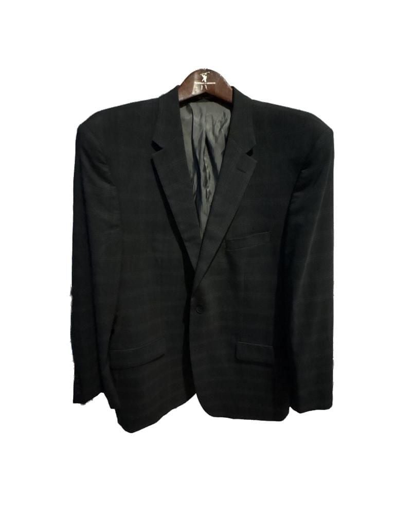 Awearness Kenneth Cole Men's Wool Blend Plaid Blazer Jacket 46 Long 4