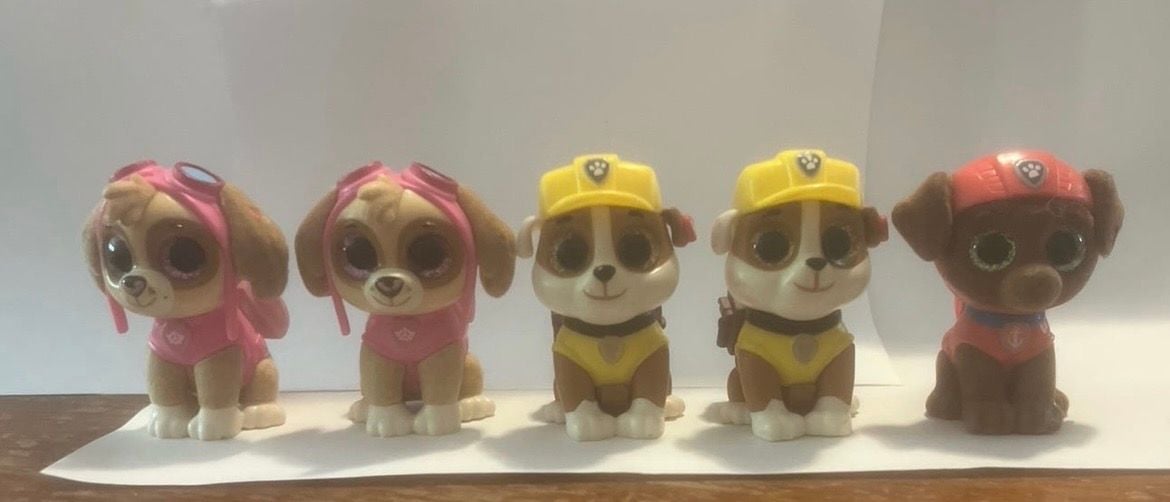 Lot of 5 Paw Patrol Ty Beanie Babies Mini Figures 1