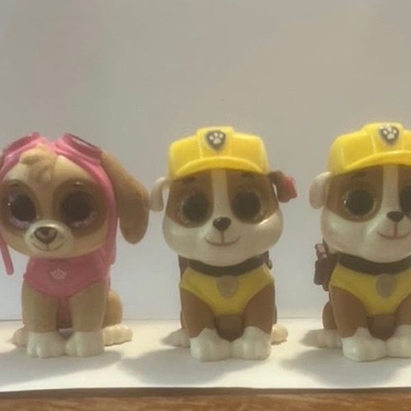 Lot of 5 Paw Patrol Ty Beanie Babies Mini Figures