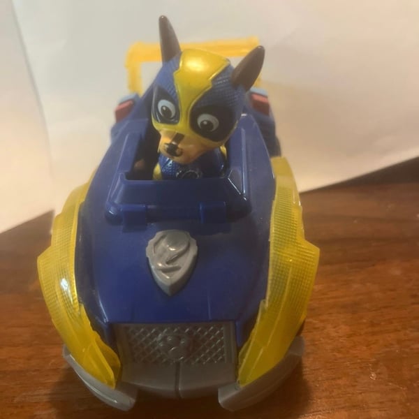 Paw Patrol Mighty Pups Super Paws Chase Vehicle and Figure
