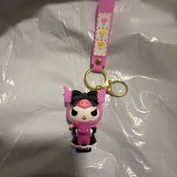 Sanrio Kuromi Silicone Keychain NWOT
