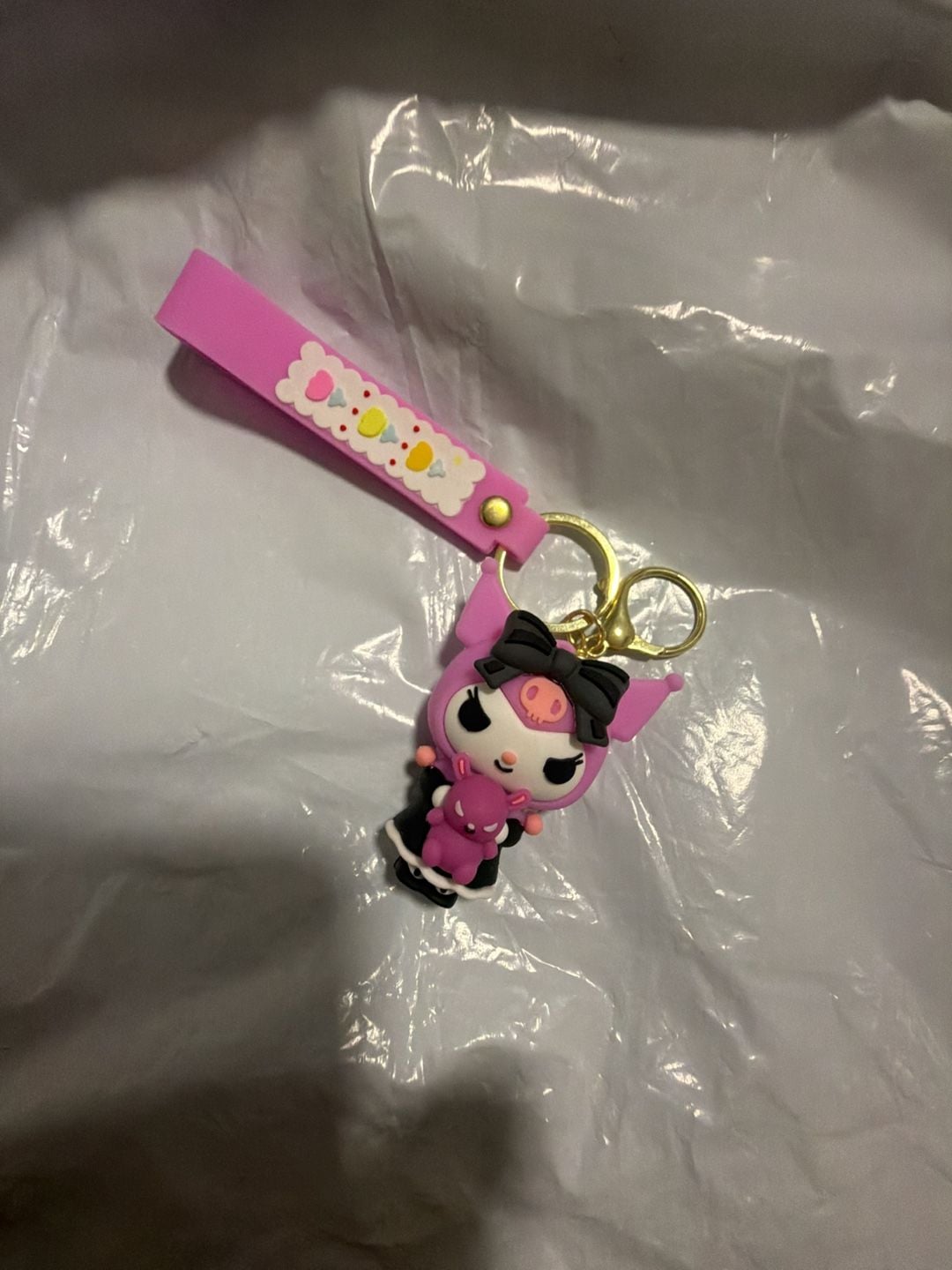 Sanrio Kuromi Silicone Keychain NWOT 3