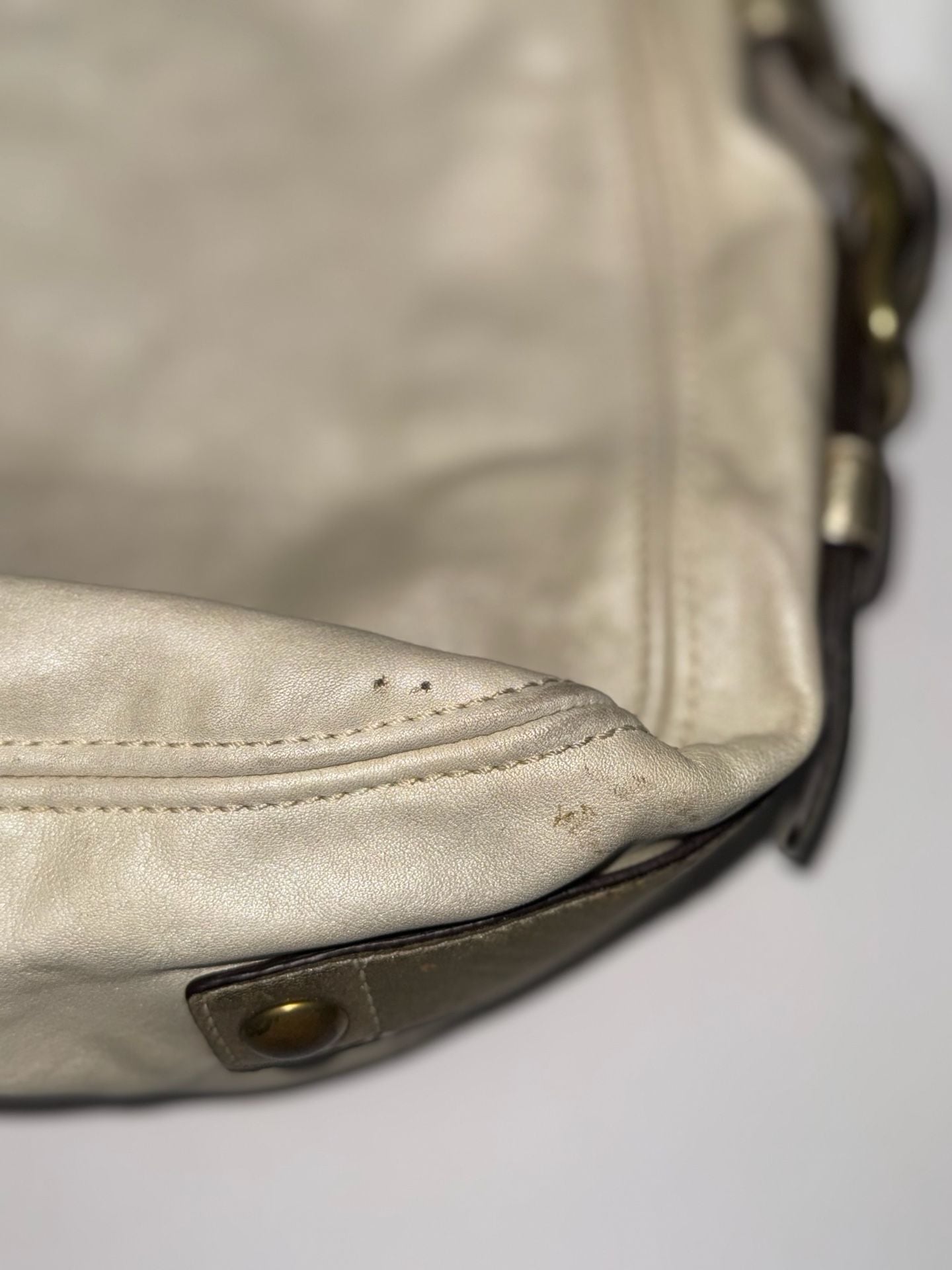 Coach Metallic Gold Leather Hobo Shoulder Bag 9
