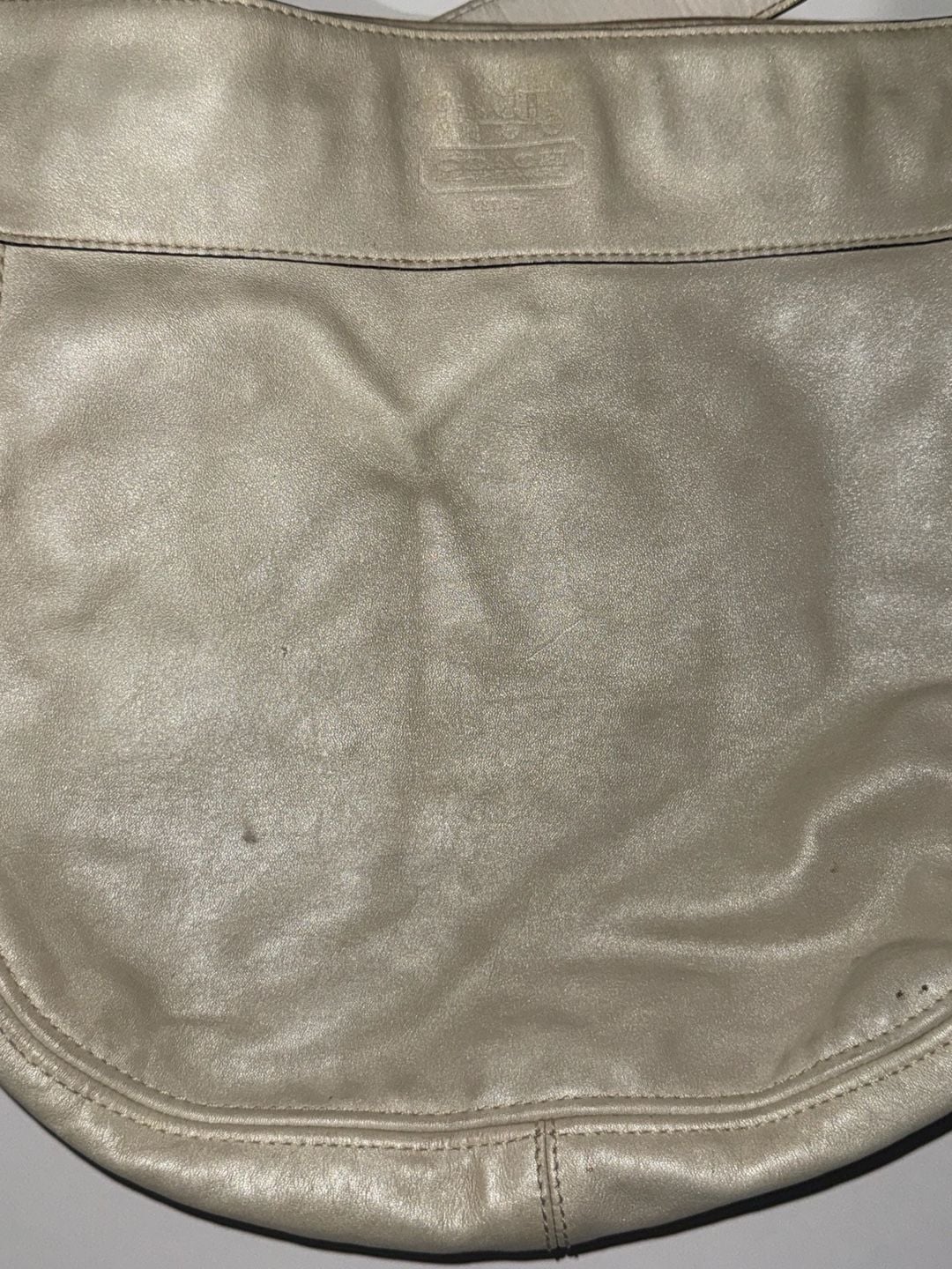 Coach Metallic Gold Leather Hobo Shoulder Bag 10