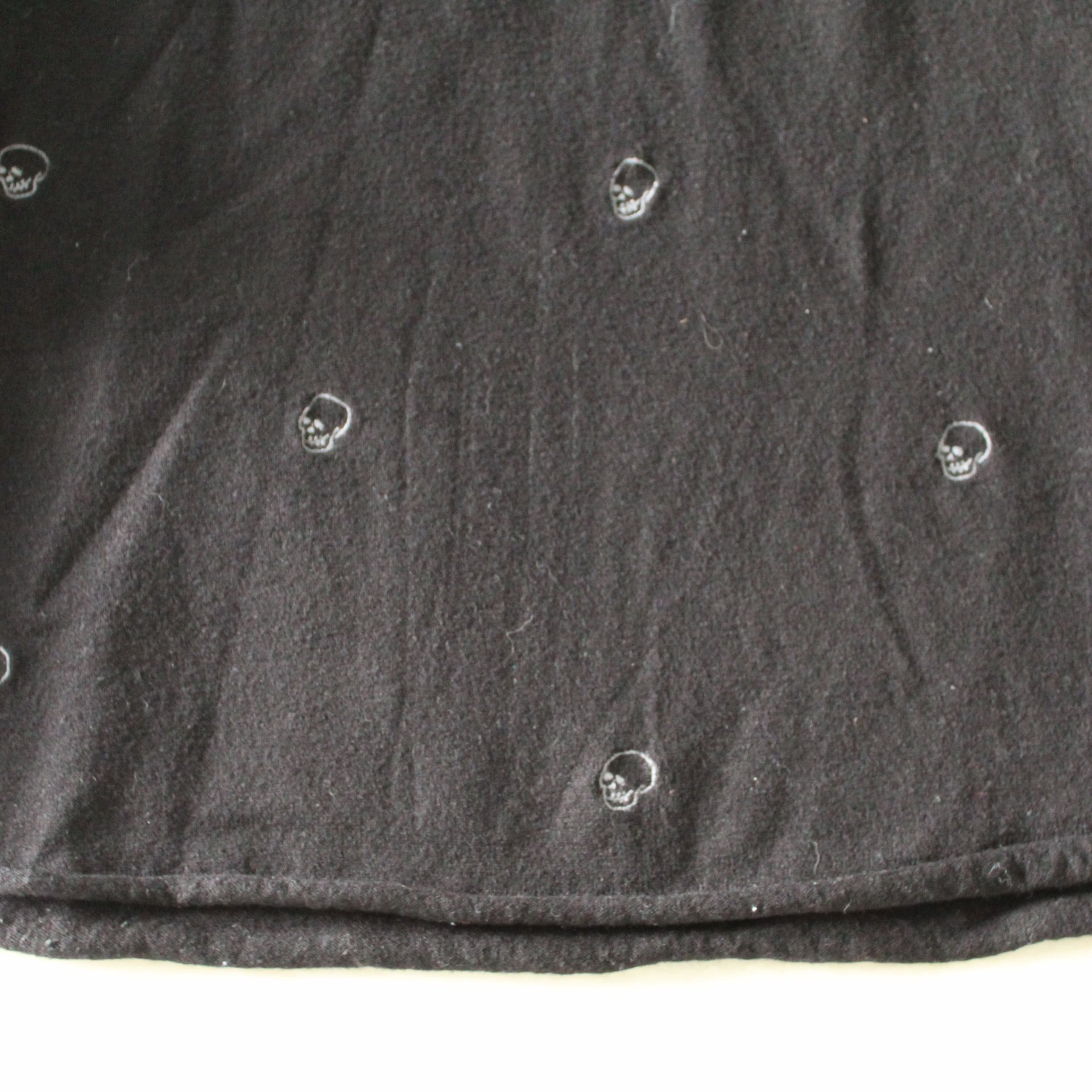 Rachel Zoe Black Skull Embroidered Long Sleeve Sweater Size L 3