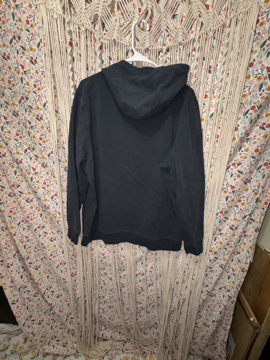 Gap Logo Hoodie Sweatshirt Gray Yellow Spellout Pullover Fleece Pocket XXL 7