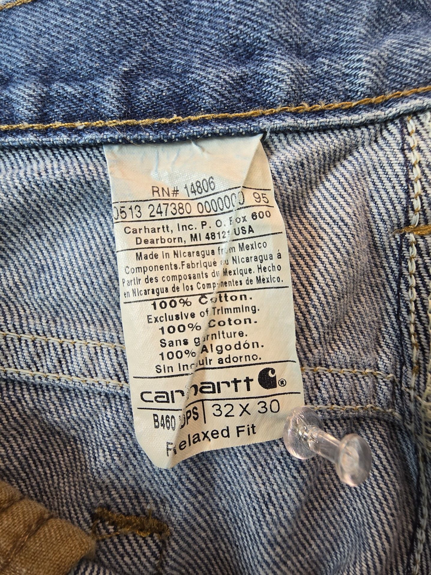 Carhartt B460 Relaxed Fit Jeans 32x30 10