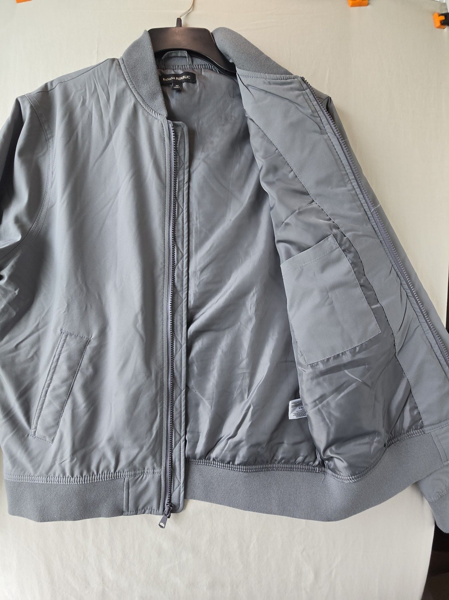 Banana Republic Men's Gray Bomber Jacket Size M 7