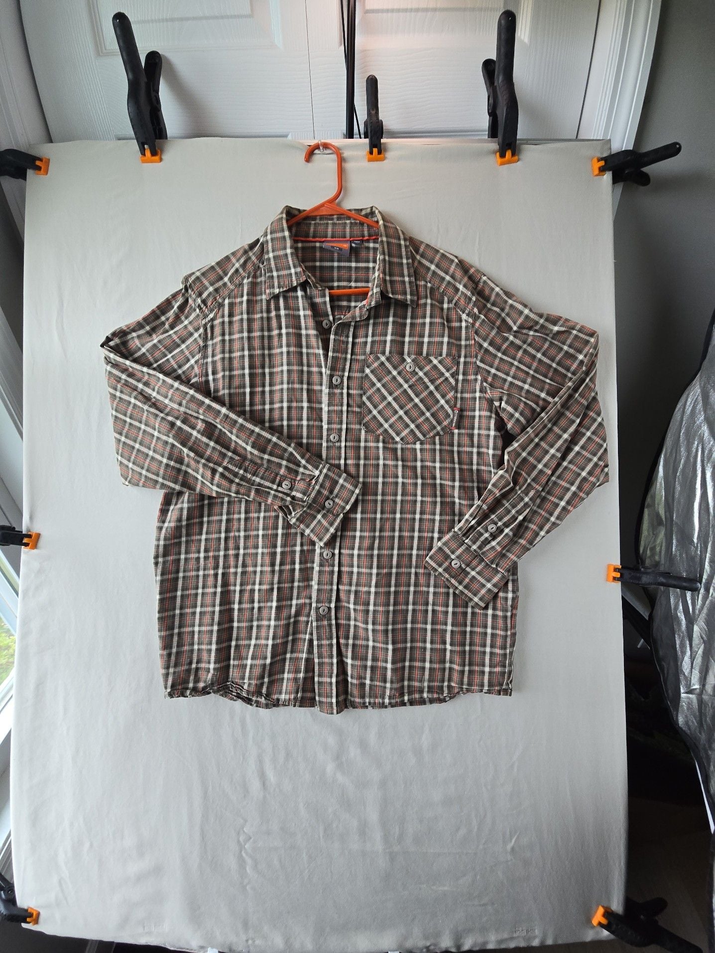 Merrell Men's Long Sleeve Plaid Button Down Shirt Size M 2