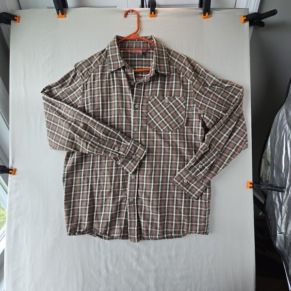 Merrell Men's Long Sleeve Plaid Button Down Shirt Size M