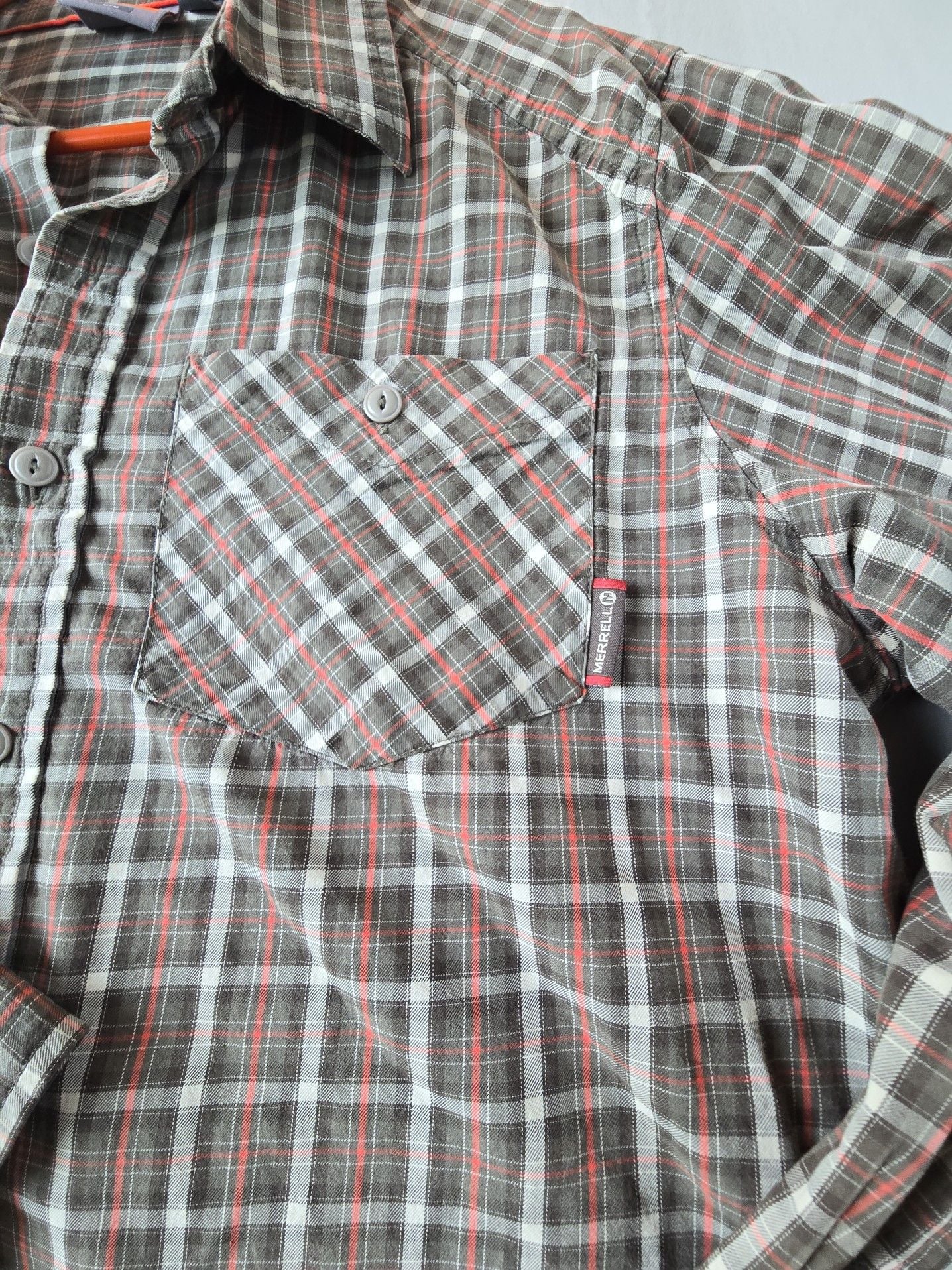 Merrell Men's Long Sleeve Plaid Button Down Shirt Size M 7
