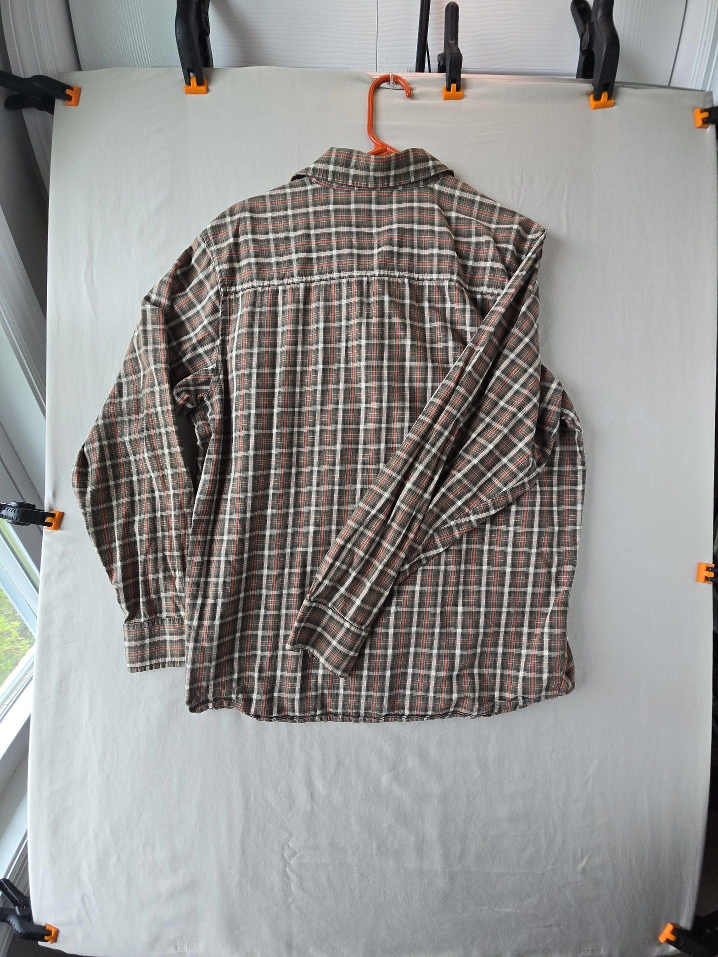 Merrell Men's Long Sleeve Plaid Button Down Shirt Size M 12