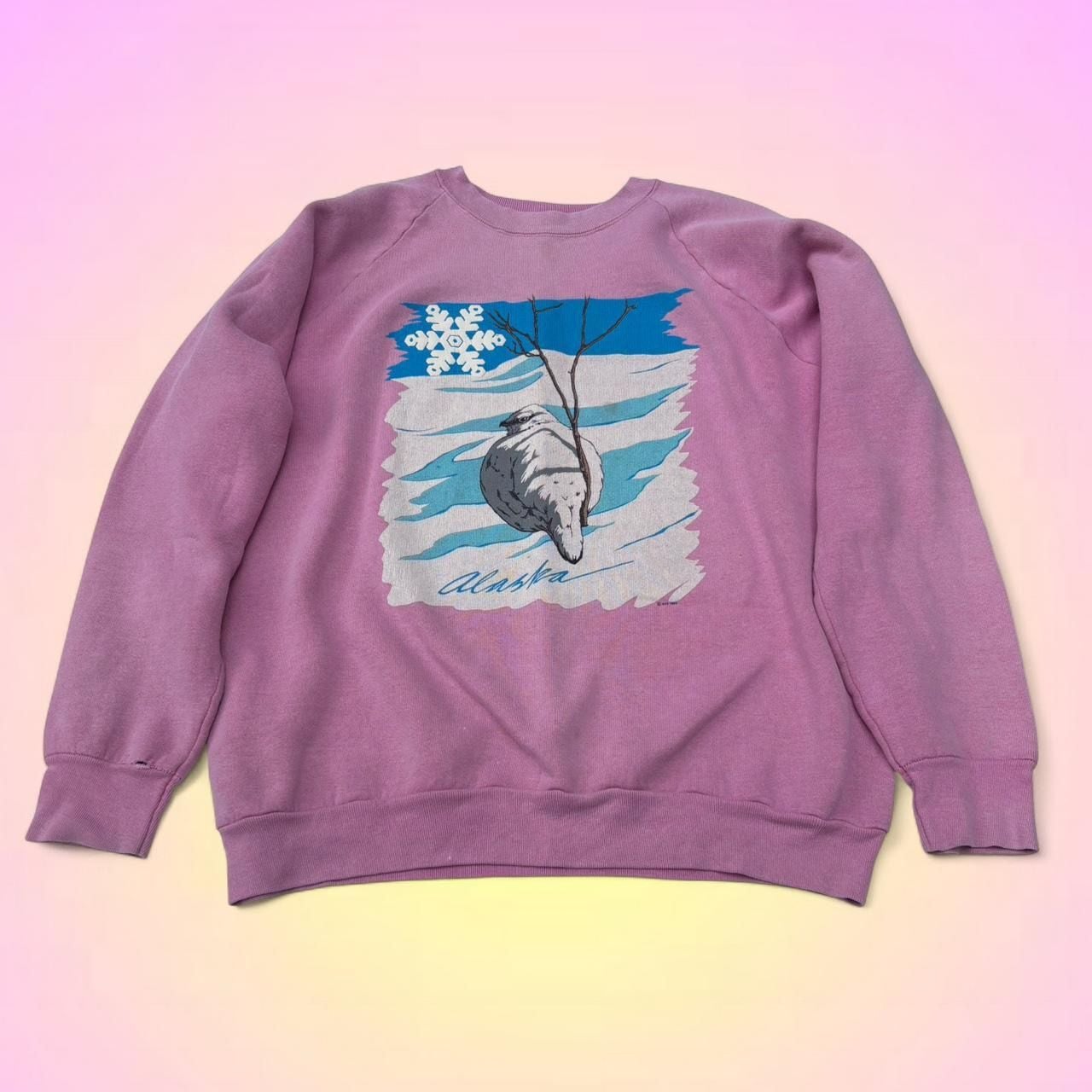 Vintage 1989 Fruit of the Loom Alaska Graphic Sweatshirt 2