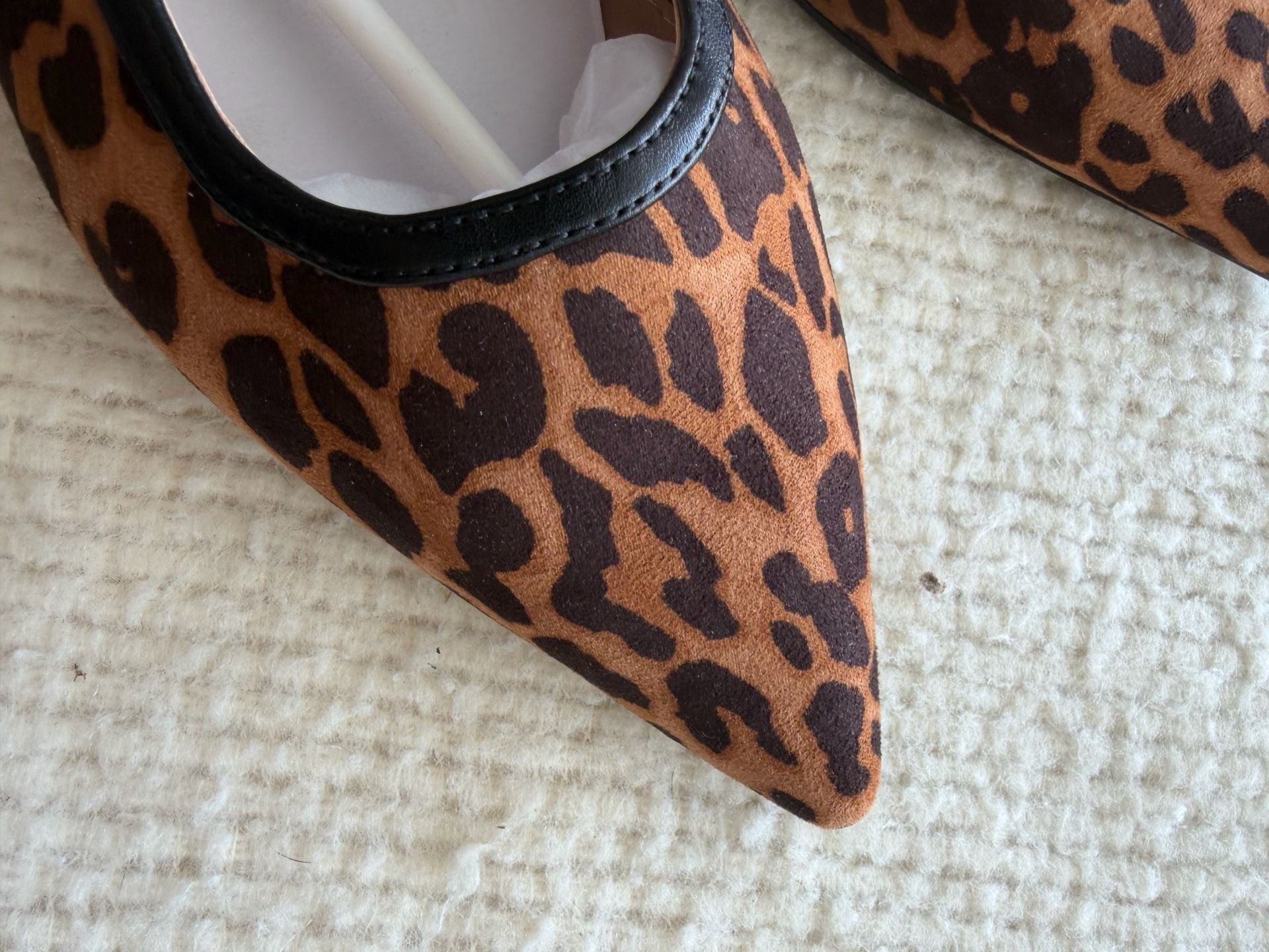 A New Day Leopard Print Pointed Toe Slingback Flats Size 8.5 5