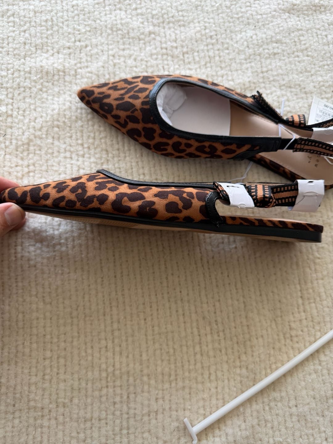A New Day Leopard Print Pointed Toe Slingback Flats Size 8.5 6