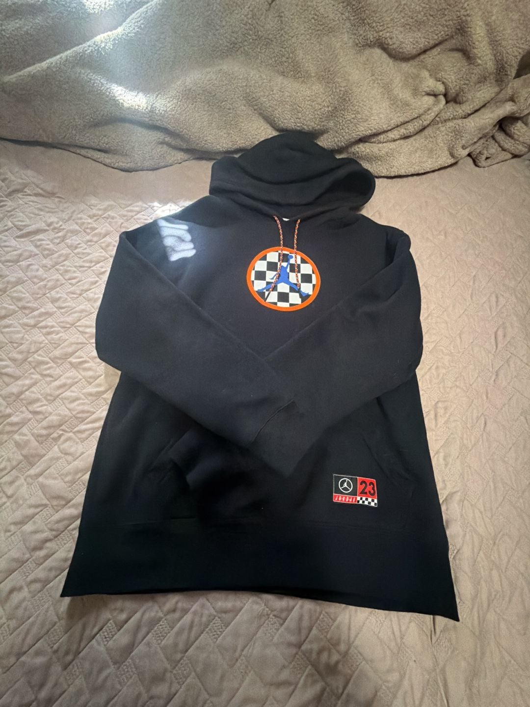 Jordan Brand Checkered Logo Hoodie and Sweatpants Set Size M 4