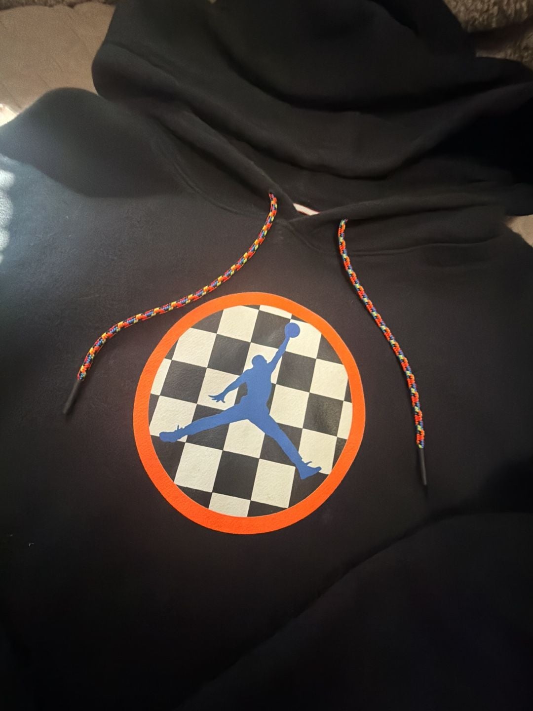 Jordan Brand Checkered Logo Hoodie and Sweatpants Set Size M 5