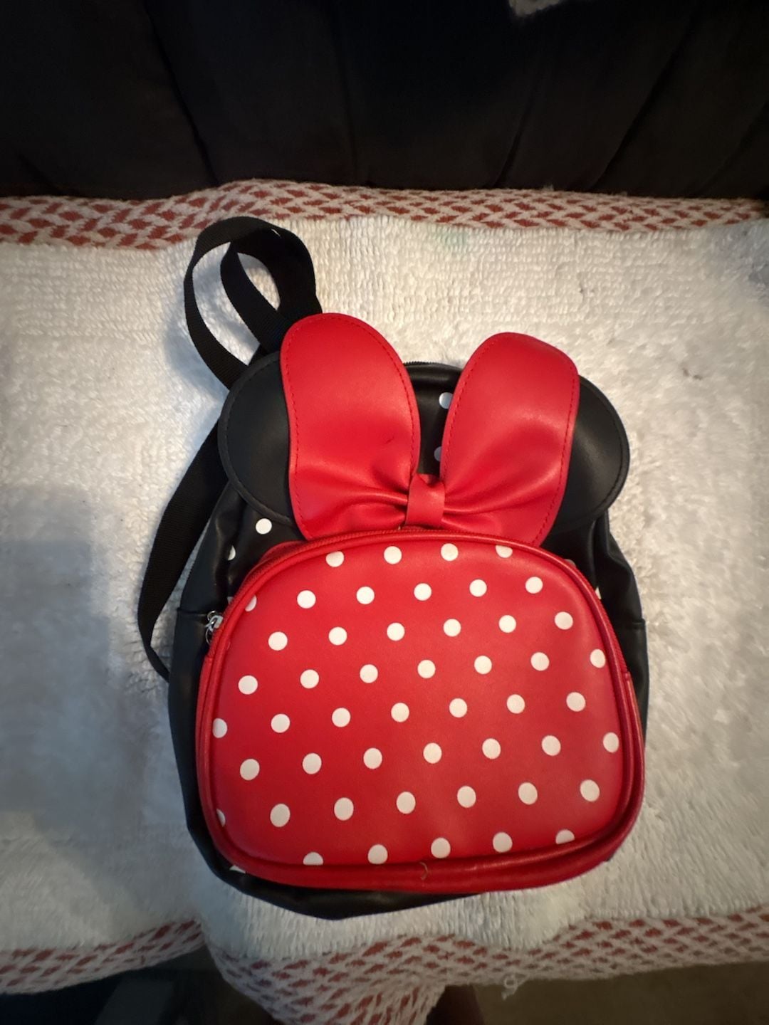 Disney Minnie Mouse Polka Dot Faux Leather Mini Backpack 2