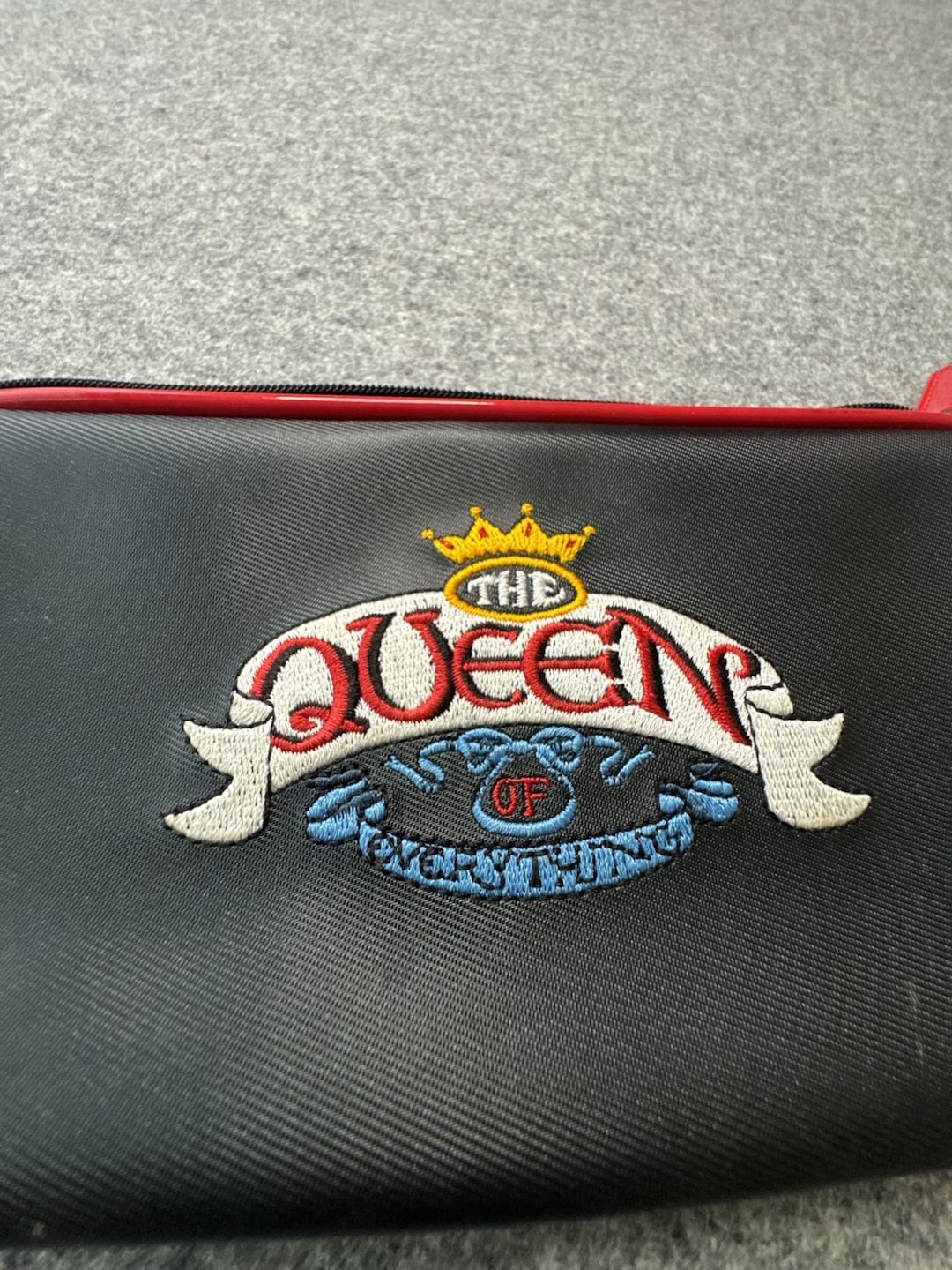 ME Brand The Queen Of Everything Embroidered Zippered Pouch 4