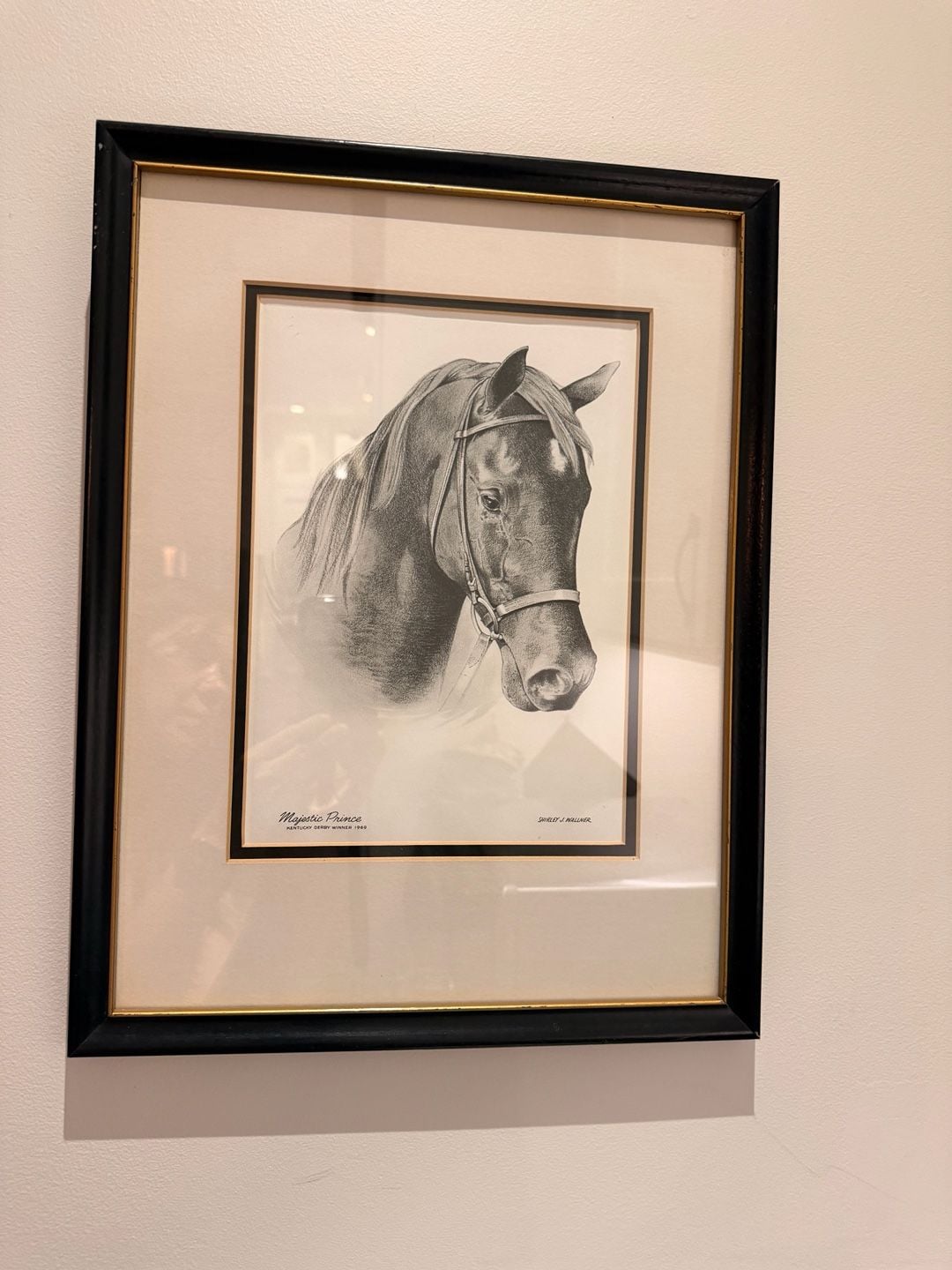 Vintage Shirley J. Wallner Majestic Prince Kentucky Derby Winner 1969 Framed 1
