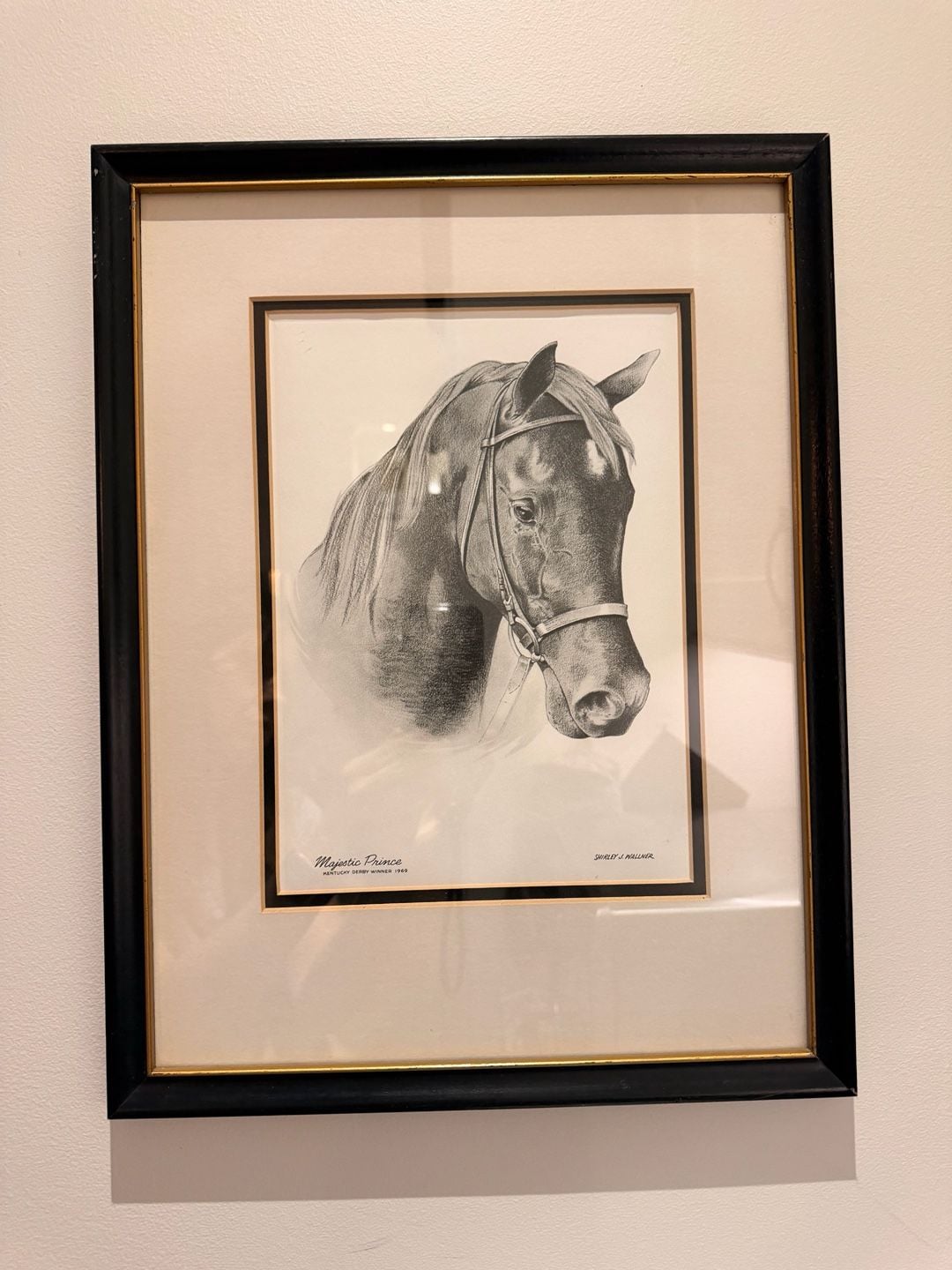 Vintage Shirley J. Wallner Majestic Prince Kentucky Derby Winner 1969 Framed 4