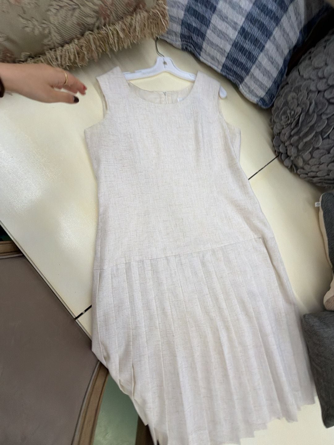Arenzano Sleeveless Pleated Drop Waist Dress Size 16 2