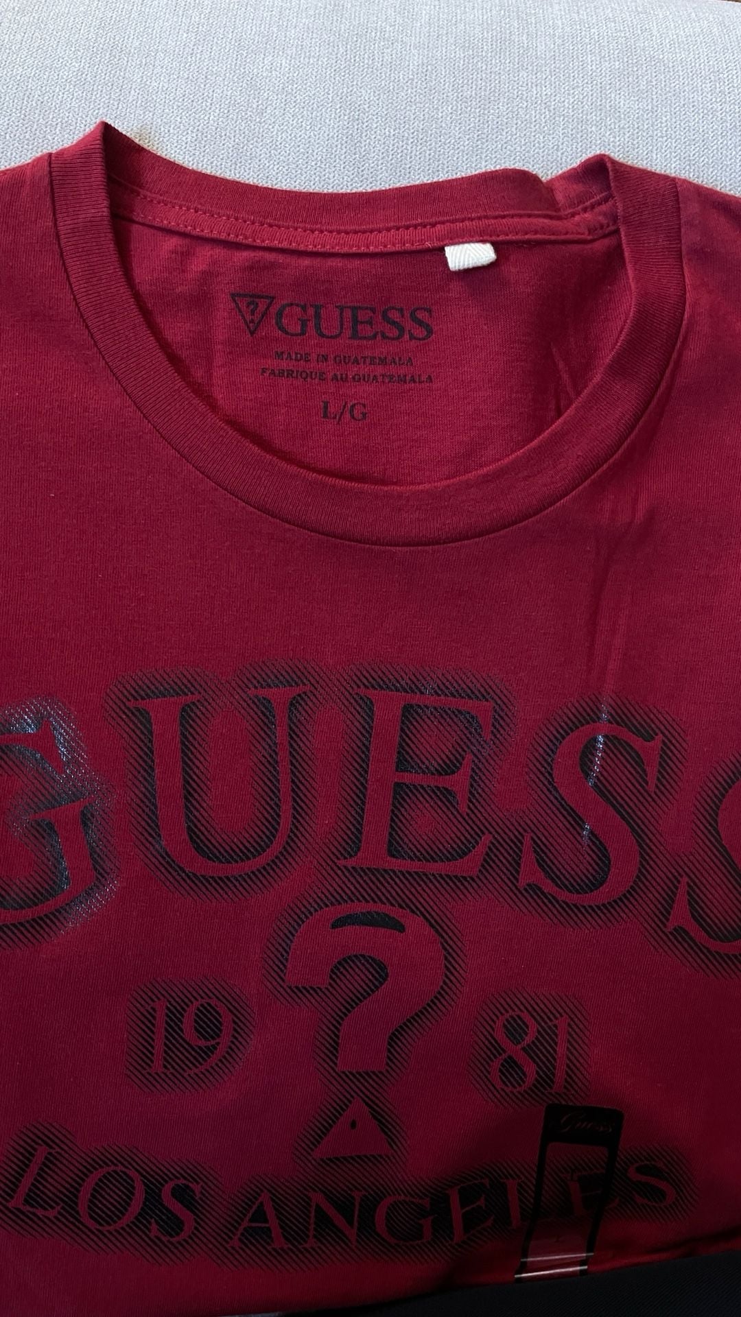 Guess 1981 Los Angeles Graphic T-Shirt Red Size Large 4