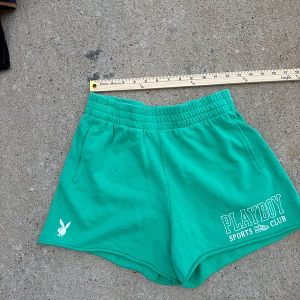 Playboy by PacSun Sports Club Green Sweat Shorts Size XS
