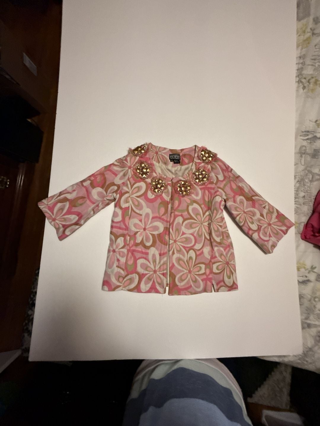 Berek Floral Embellished Jacket Size M 2