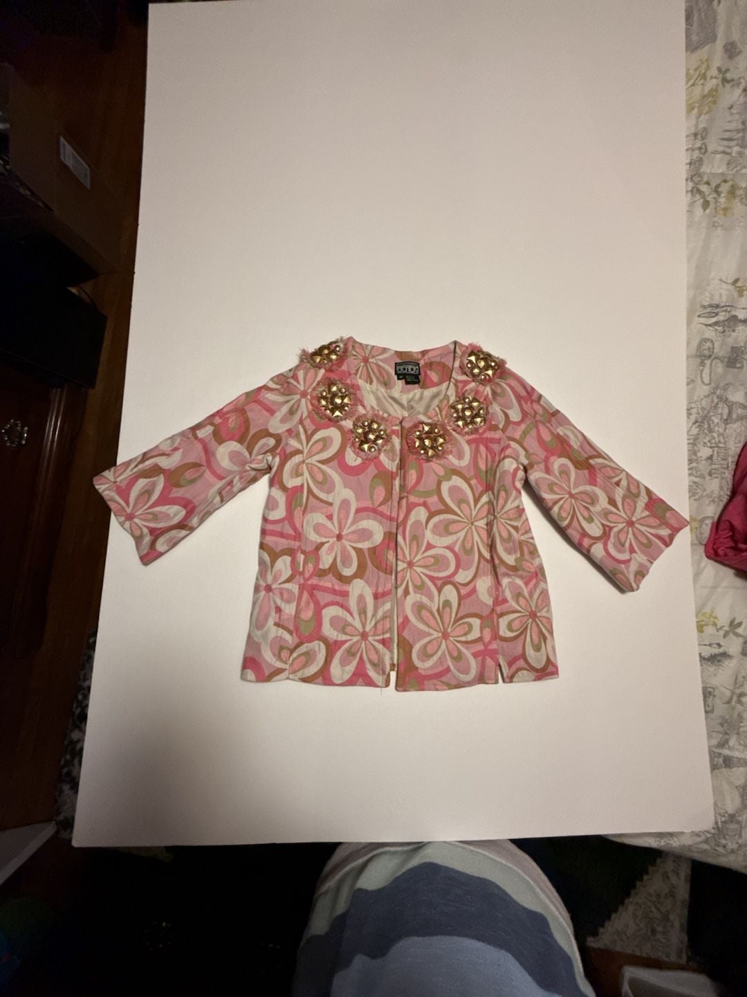 Berek Floral Embellished Jacket Size M 3