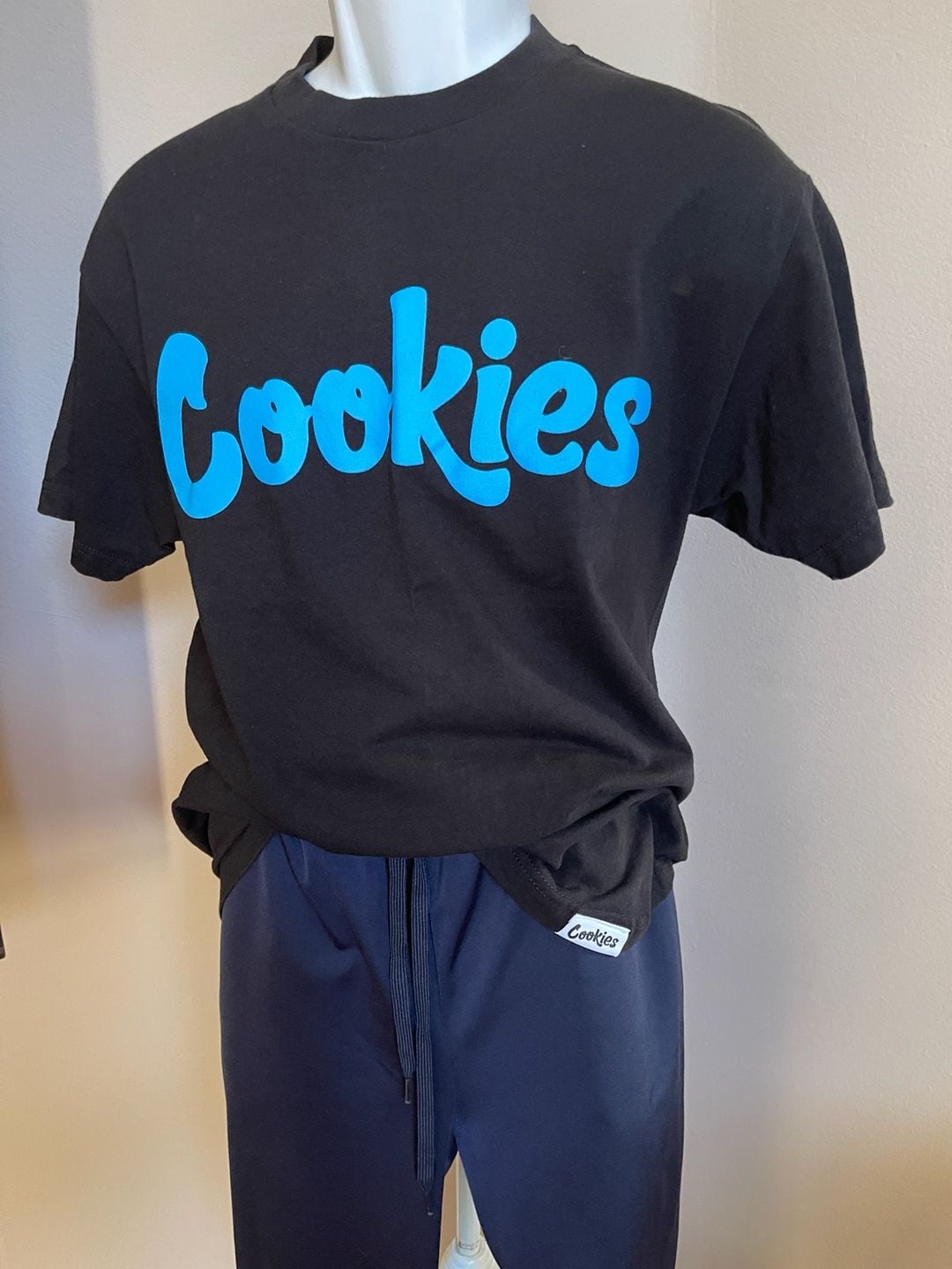 Cookies SF Logo Graphic T-Shirt Black Blue Size M 3