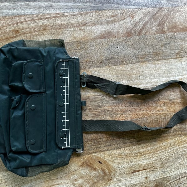 Vintage Olive Green Fishing Tackle Shoulder Bag