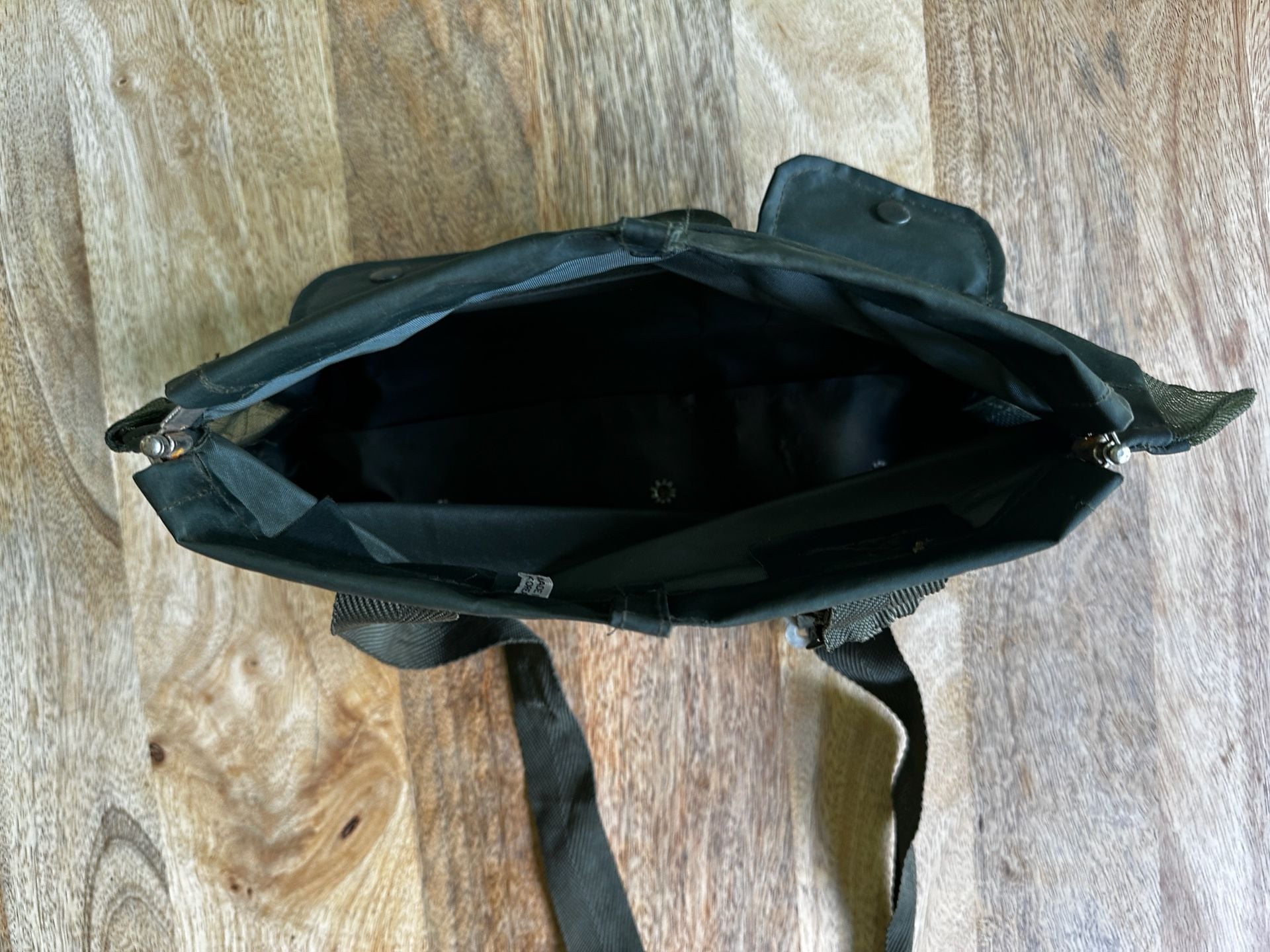 Vintage Olive Green Fishing Tackle Shoulder Bag 3