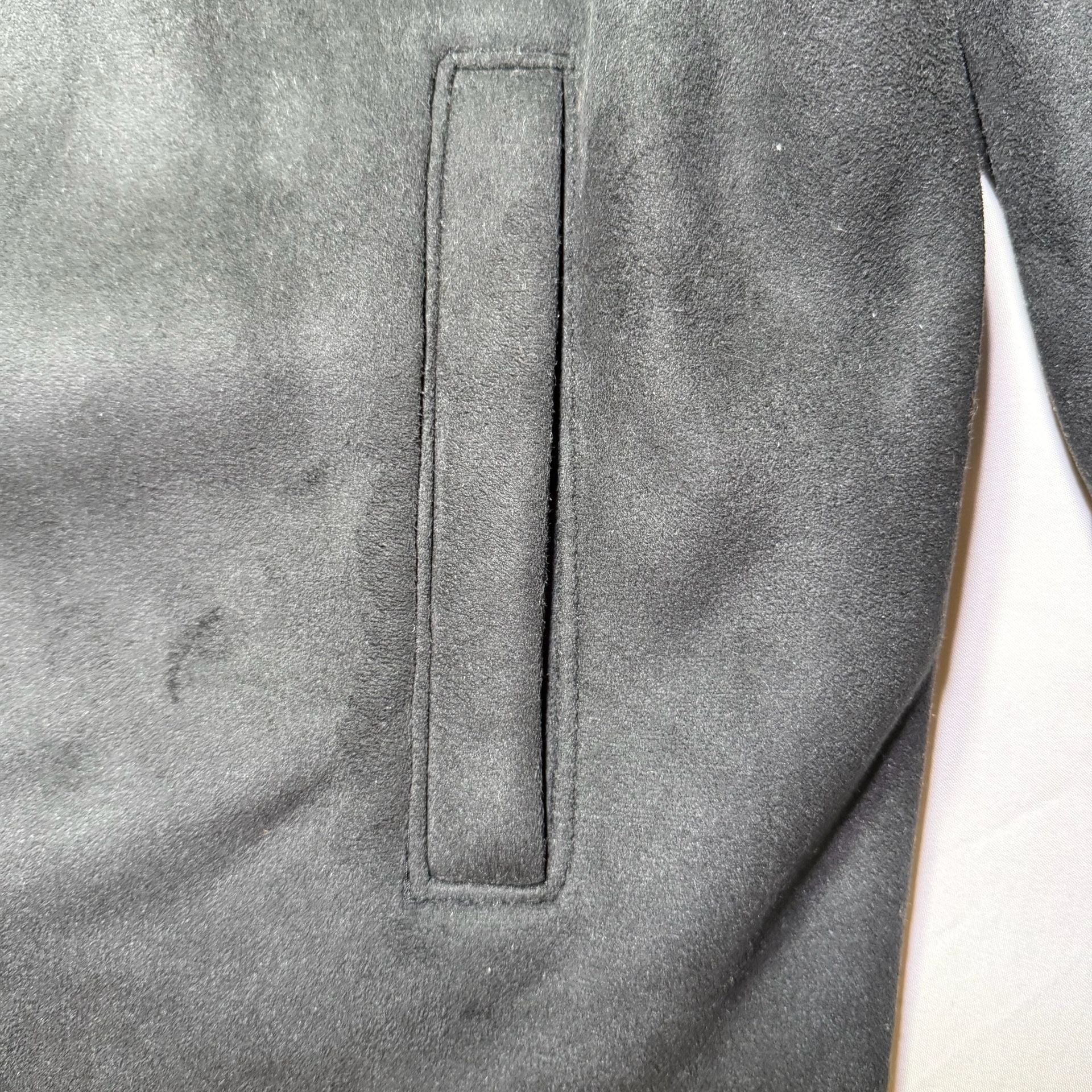 Perry Ellis Portfolio Faux Suede Sherpa Lined Jacket Black XL 3
