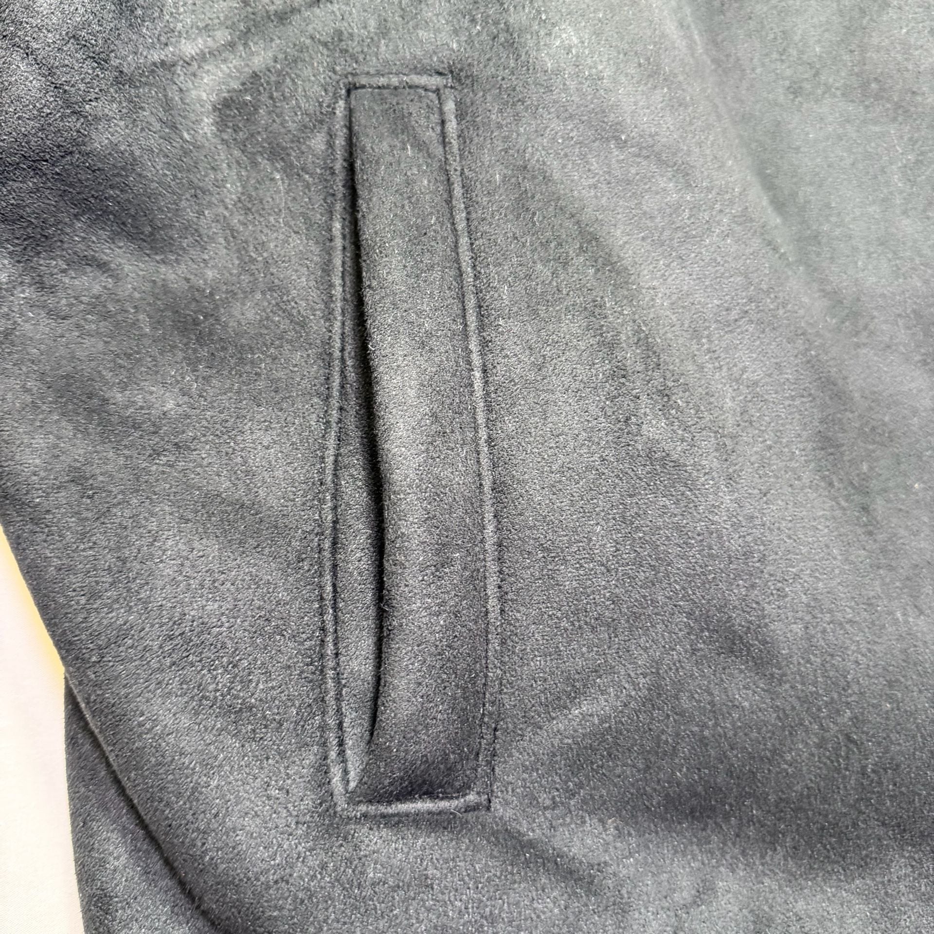 Perry Ellis Portfolio Faux Suede Sherpa Lined Jacket Black XL 5