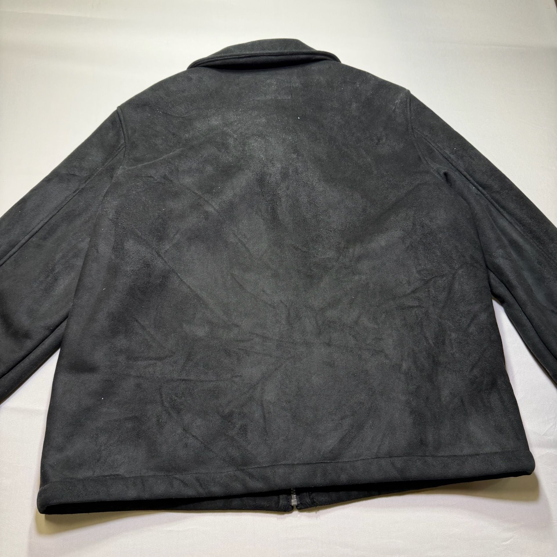 Perry Ellis Portfolio Faux Suede Sherpa Lined Jacket Black XL 6
