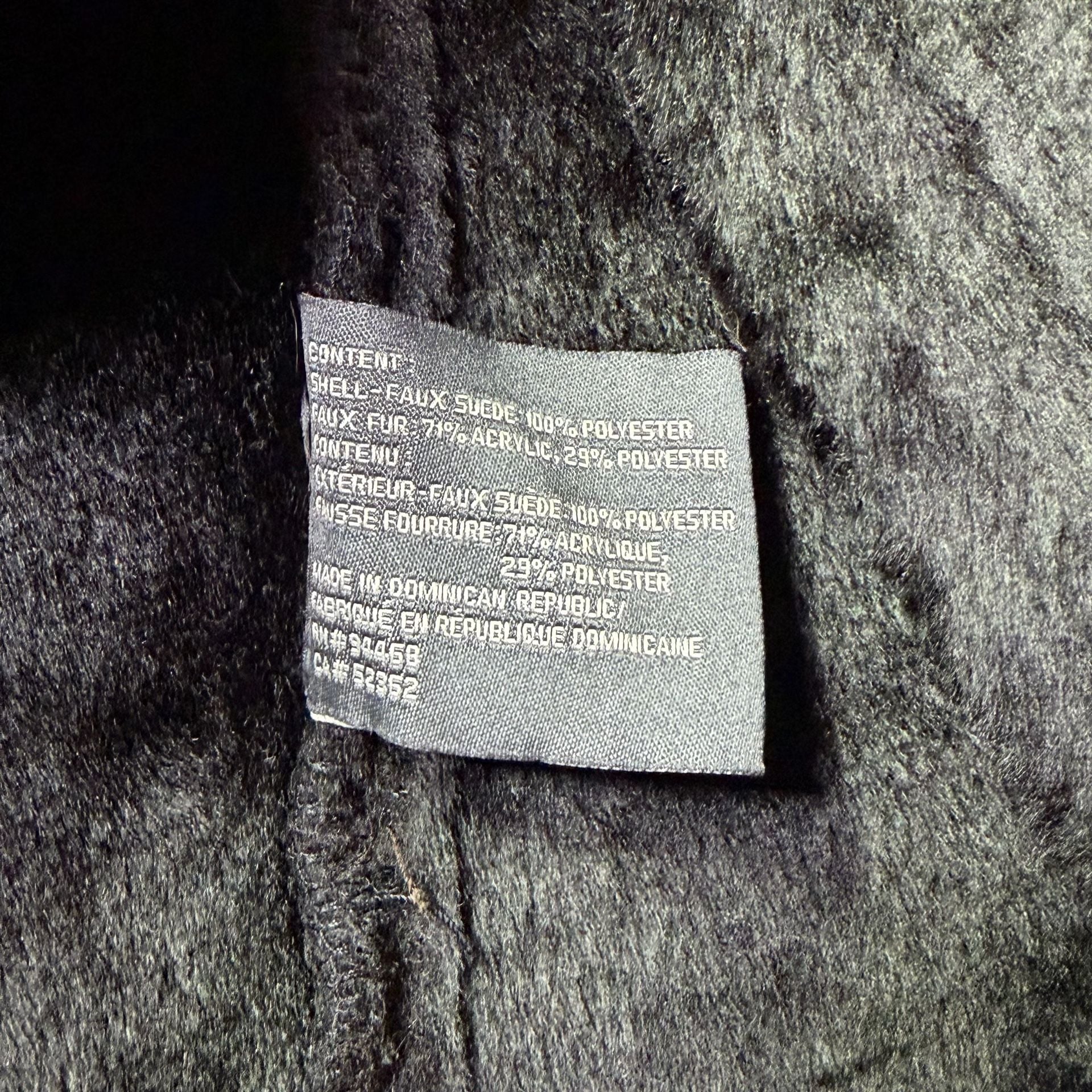 Perry Ellis Portfolio Faux Suede Sherpa Lined Jacket Black XL 12