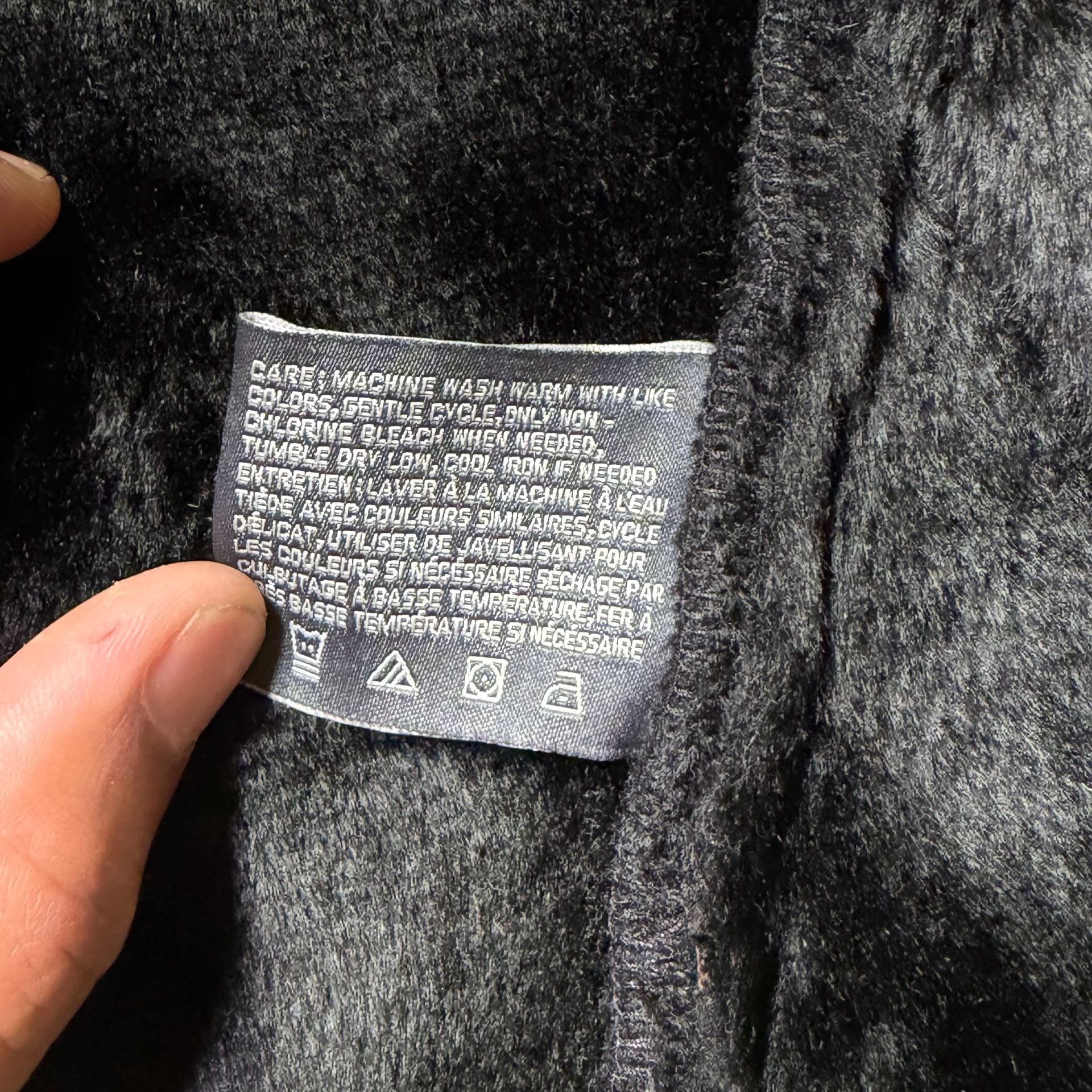 Perry Ellis Portfolio Faux Suede Sherpa Lined Jacket Black XL 14