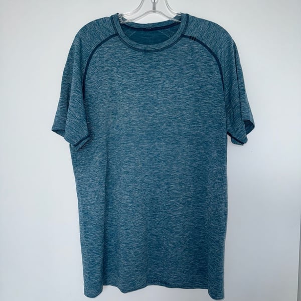 Lululemon Metal Vent Tech Short Sleeve Shirt Blue Space Dye
