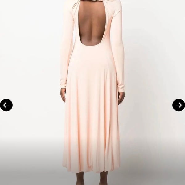 Jil Sander Long Sleeve Open Back Midi Dress